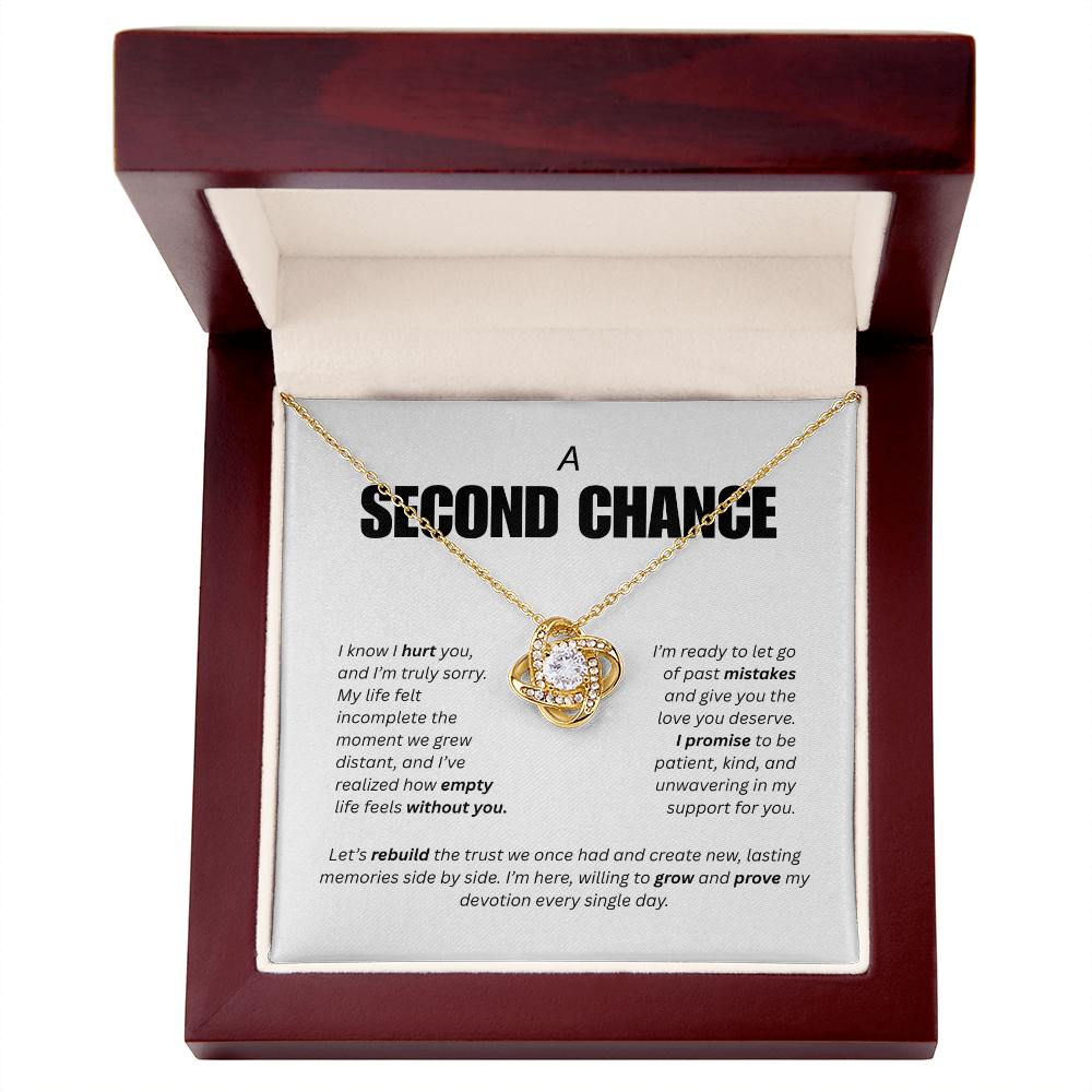 A Second Chance – Apology Necklace with Message Card.