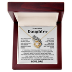 To My Daughter - I'd Cross The World For you - Necklace
