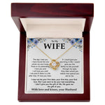 To My Wife Necklace-Loveknot Necklace Silver Plated