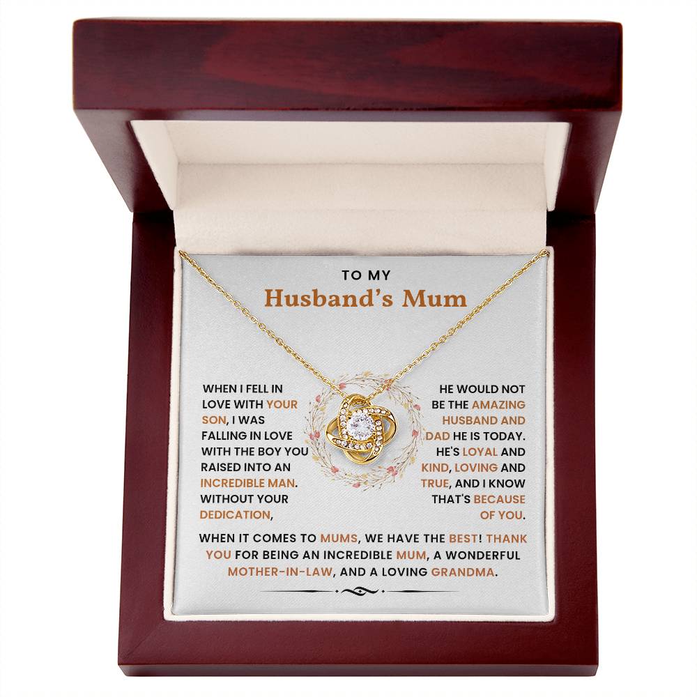 To My Husband's Mum- Loveknot Neclace- Mother's Day Gift