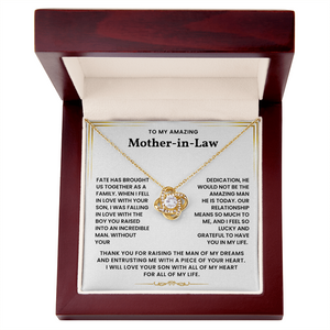 To My Amazing Mother In Law - I Feel So Lucky and Grateful To Have You In My Life - Necklace