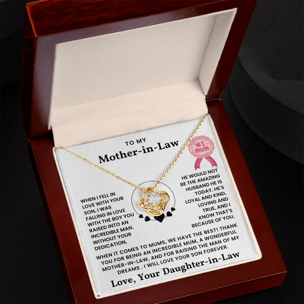 To My  Mother In Law - Thank You For Being An Incredible Mom - Necklace
