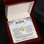 To My Wife Necklace-Loveknot Necklace Silver Plated