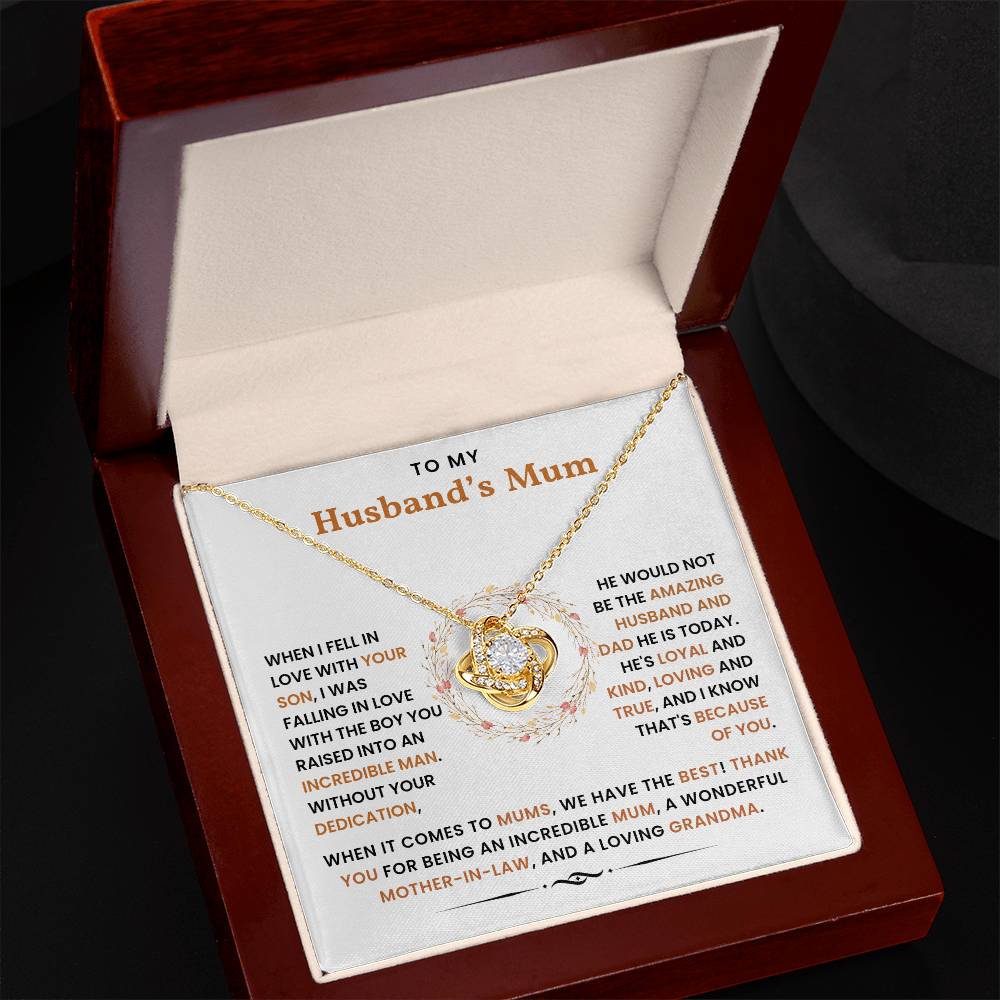 To My Husband's Mum- Loveknot Neclace- Mother's Day Gift