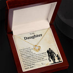 To My Daughter - I Will Love & Protect You With All That I Have - Love Knot Necklace