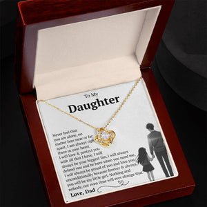To My Daughter - You Will Always Be My Baby Girls - Love Knot Necklace