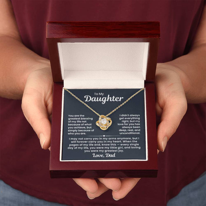 To My Daughter Necklace from Dad Lux430