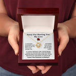 I Love You I'm Sorry Gift For Her, Apology Gift For Her - Love Knot Necklace