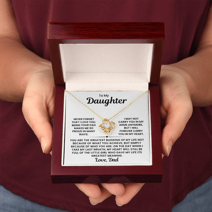 To My Daughter Necklace from Dad Lux435