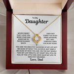 To My Daughter Necklace from Dad Lux435