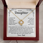 To My Daughter - I Will Love & Protect You - Love Knot Necklace