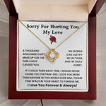 I Love You I'm Sorry Gift For Her, Apology Gift For Her - Love Knot Necklace