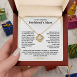 To My Boyfriend's Mum-Loveknot Necklace- I Feel So Lucky
