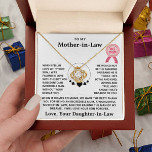 To My  Mother In Law - Thank You For Being An Incredible Mom - Necklace