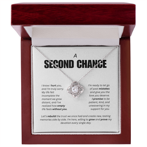 A Second Chance – Apology Necklace with Message Card.