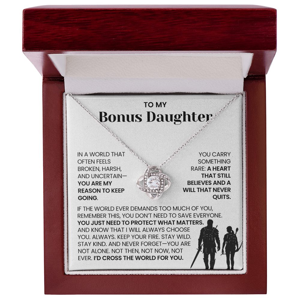 To My Bonus Daughter - You Are My Reason to Keep Going - Necklace