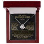 To My Granddaughter - Remember Whose Granddaughter You Are - Love Knot Necklace