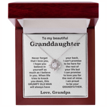 To my granddaughter- Loveknot necklace -Gift From Grandpa