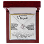 To My Beautiful Daughter-Loveknot Necklace- I Hope You Believe