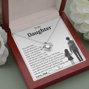To My Daughter - You Will Always Be My Baby Girls - Love Knot Necklace
