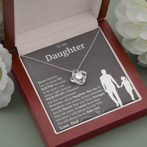 To My Daughter - You Will Always Be My Baby Girls - Love Knot Necklace