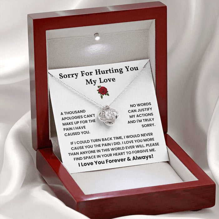 I Love You I'm Sorry Gift For Her, Apology Gift For Her - Love Knot Necklace