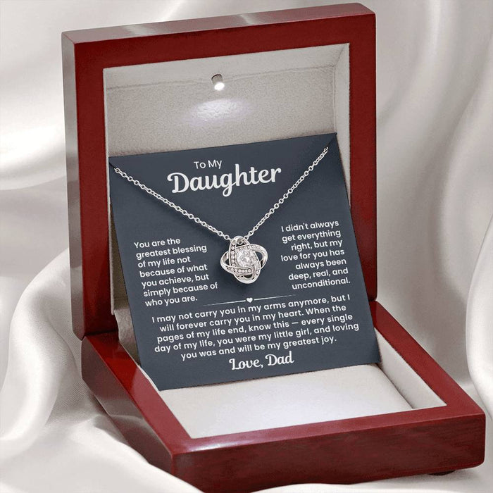 To My Daughter - Loving You Was and Will Be My Greatest Joy -Necklace from Dad Lux321