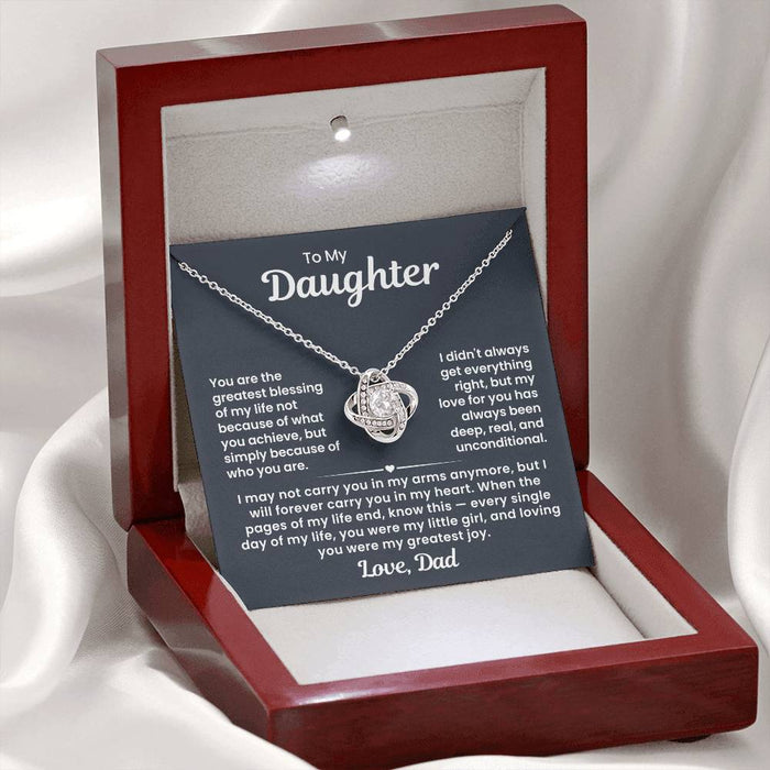 To My Daughter Necklace from Dad Lux430