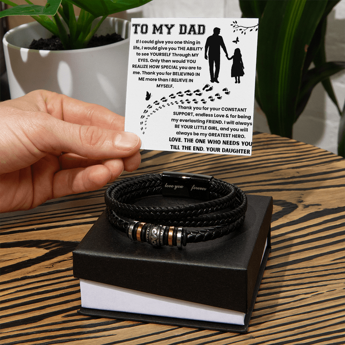 Fathers Day Gift for Dad from Daughter - Bracelet