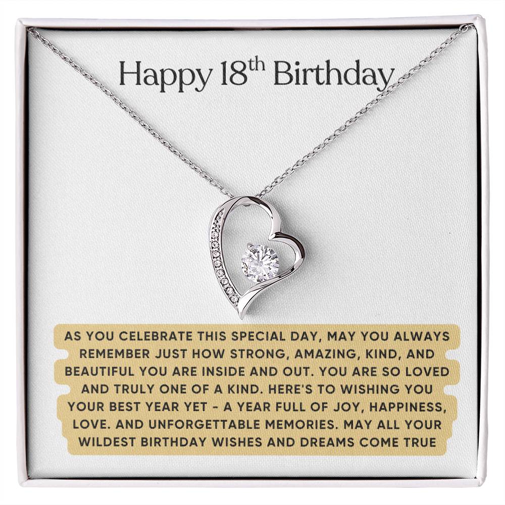 Happy 18th Birthday Gift for Her - Necklace