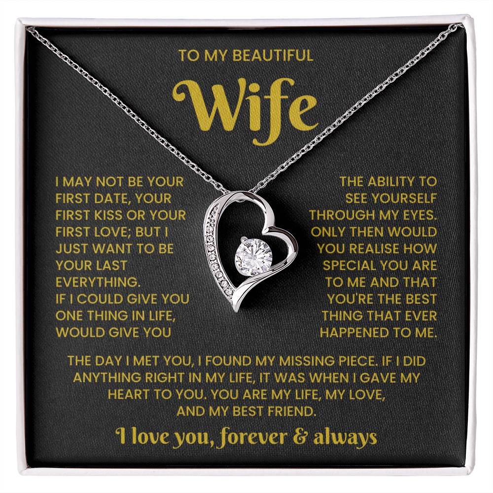 To My Wife Necklace - Jewellery Gifts Set for Wife