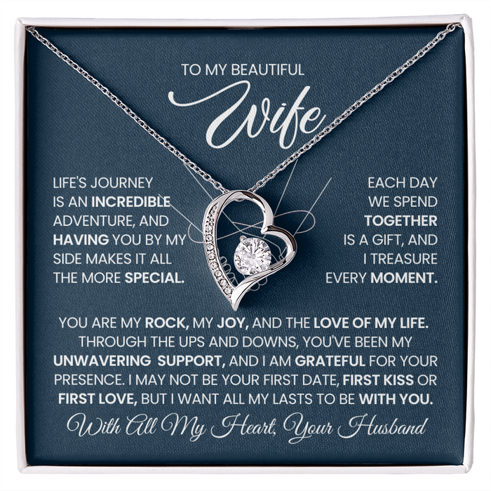 To My Wife - You Are My Rock, My Joy, And The Love of My Life - Necklace