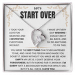 Let's Start Over Forever Love Necklace For Her- Meaningful Sorry Gift for Her