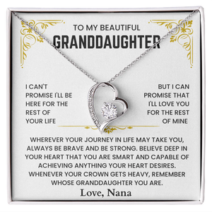 To Granddaughter-Forever Love Necklace-Gift That She Will Cherish Forever