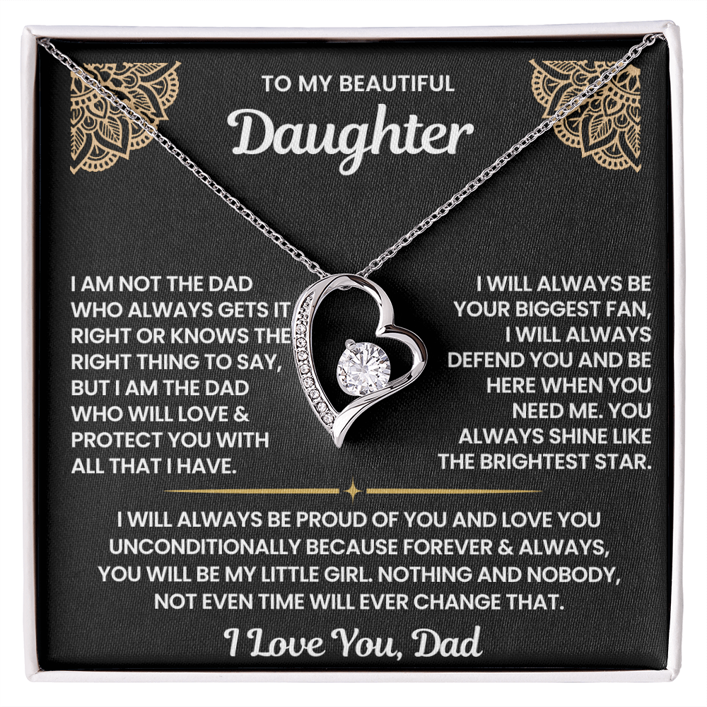 To My Daughter Necklace Gift Set from Dad | Lux321