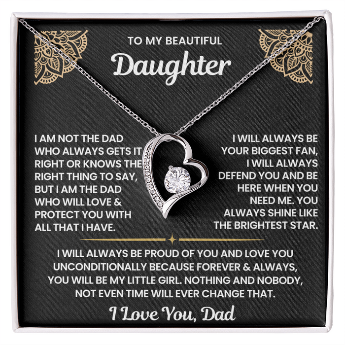 To My Daughter Necklace Gift Set from Dad | Lux321