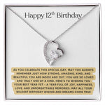 Happy 12th Birthday Gift for Her - Necklace