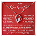To My Soulmate-Forever Love Necklace-Love You Forever And Always