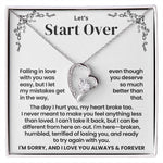 Let's Start Over Necklace For Her- Meaningful Sorry Gift