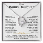 To My Bonus Daughter - I'll Love You For The Rest of Mine - Necklace