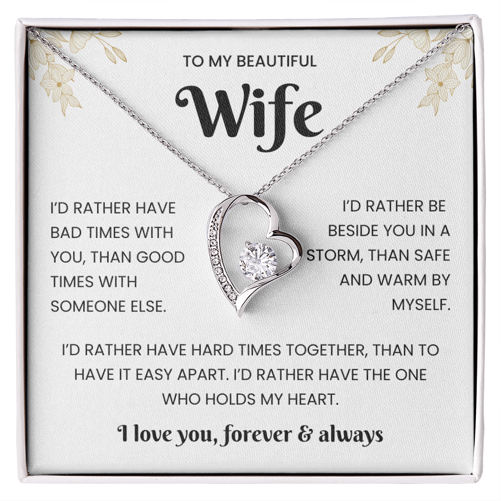 To My Beautiful Wife – Sparkling Jewellery Gift Set with Message Card