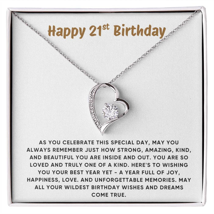 Happy 21st Birthday Gift for Her - Necklace