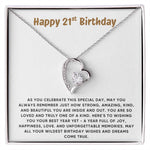 Happy 21st Birthday Gift for Her - Necklace