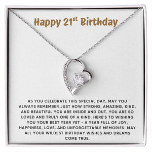 Happy 21st Birthday Gift for Her - Necklace