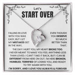 Let's Start Over Forever Love Necklace For Her- Meaningful Sorry Gift for Her