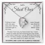 Let's Start Over Necklace For Her- Meaningful Sorry Gift