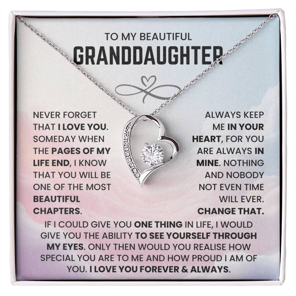 To My Beautiful Granddaughter - You Will Be One of The Most Beautiful Chapters - Necklace