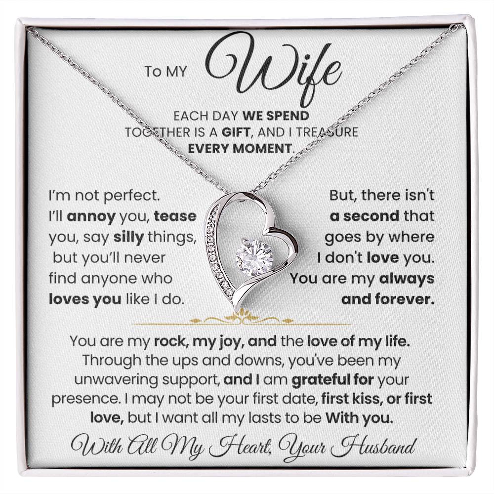 To My Wife - You Are My Rock, My Joy, and The Love of My Life - Necklace