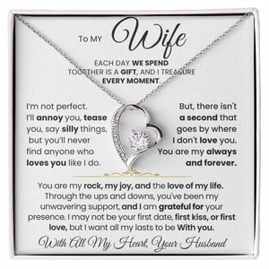 To My Wife - You Are My Rock, My Joy, and The Love of My Life - Necklace