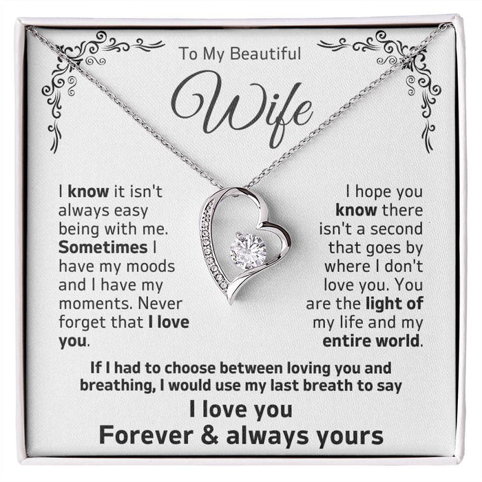 To My Wife - I Would Use My Last Breath To Say I Love You - Necklace
